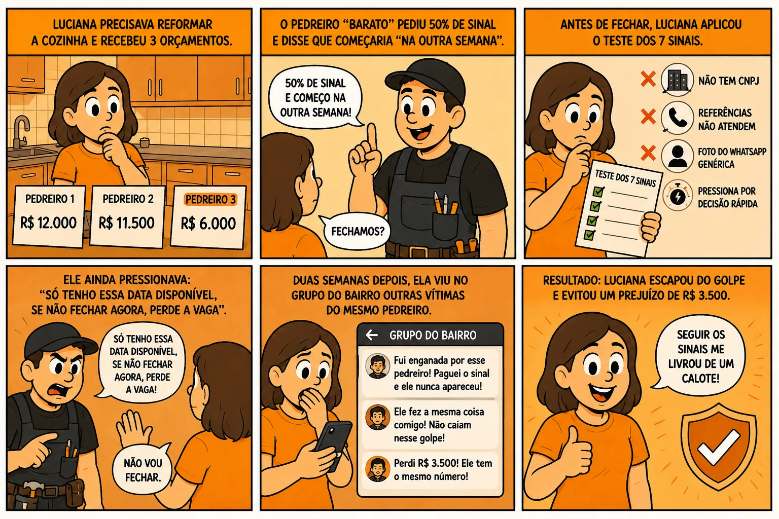 prestador de serviço calote